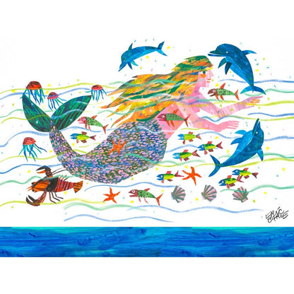 Eric Carle's Mermaid Canvas Wall Art