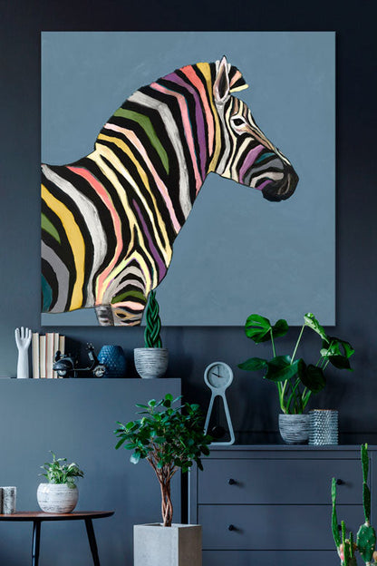 Wild Zebra Canvas Wall Art