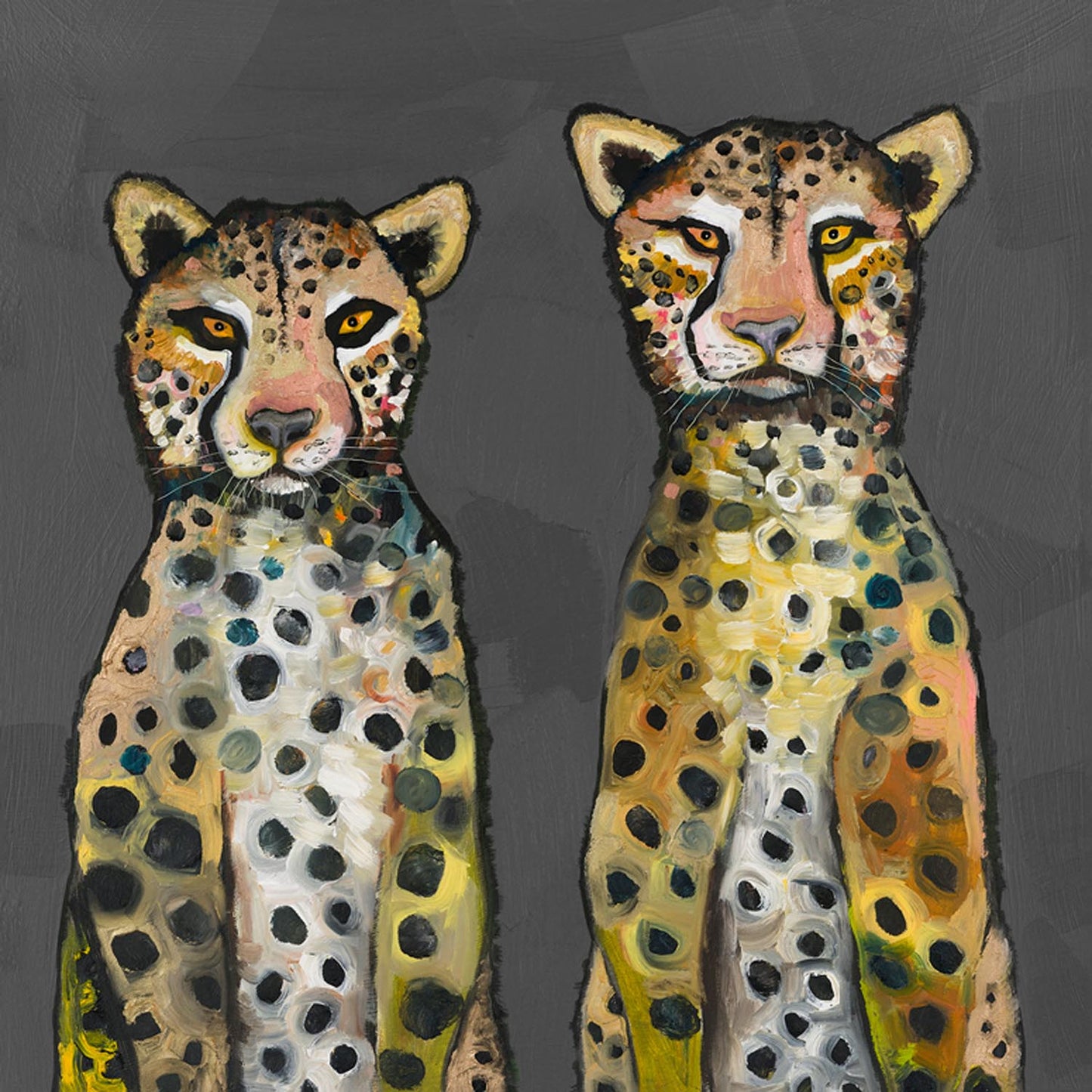 Two Wild Cheetahs Canvas Wall Art