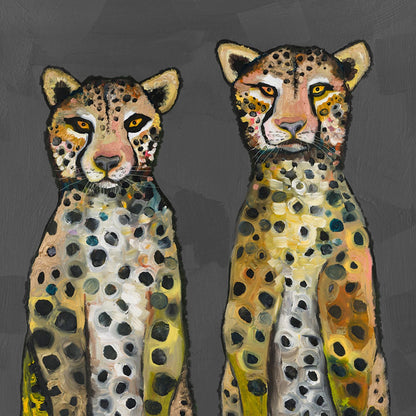 Two Wild Cheetahs Canvas Wall Art