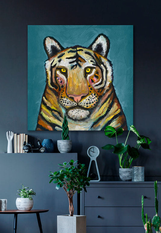 Tiger Canvas Wall Art - GreenBox Art