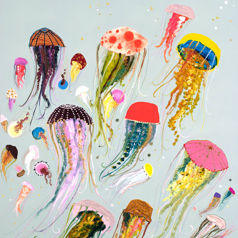 Floating Jellyfish Canvas Wall Art