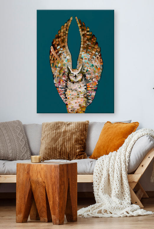 Owl Ballet Canvas Wall Art - GreenBox Art