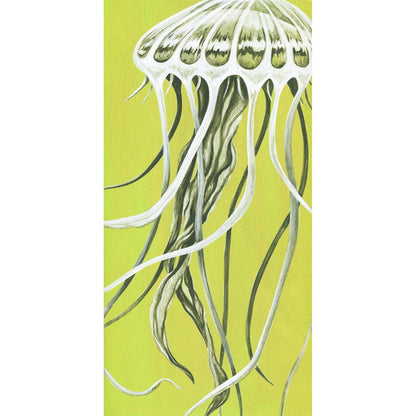 Lime Jellyfish Canvas Wall Art