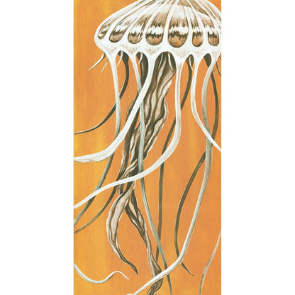 Tangerine Jellyfish Canvas Wall Art