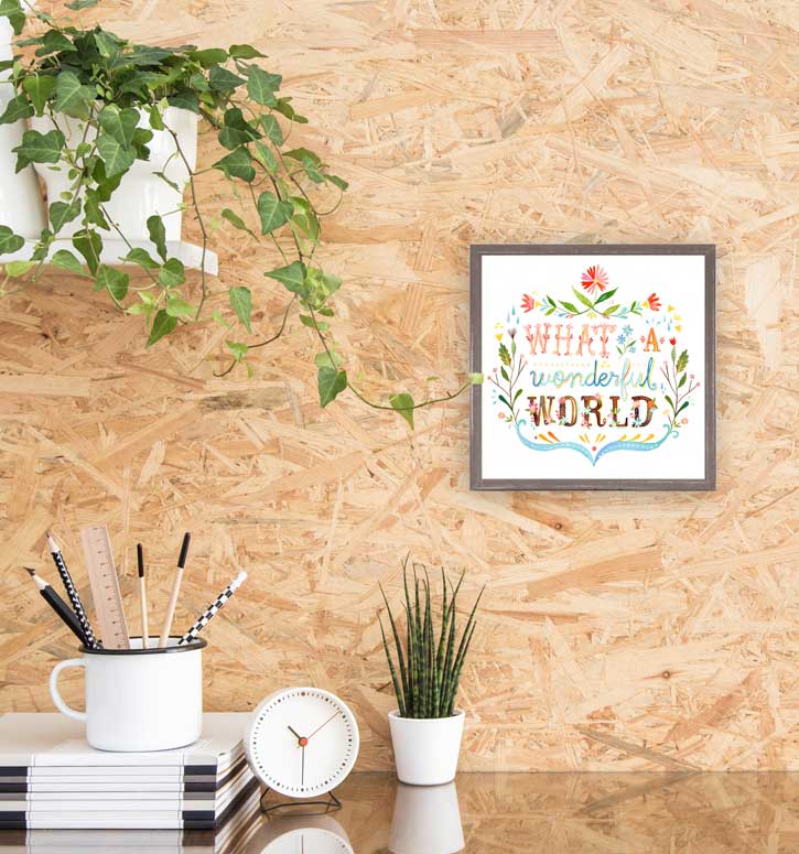 What A Wonderful World Mini Framed Canvas - GreenBox Art