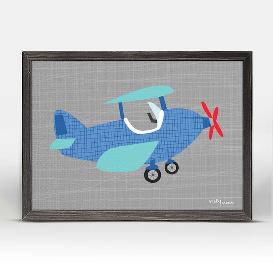 Ways to Wheel - Little Plane Mini Framed Canvas