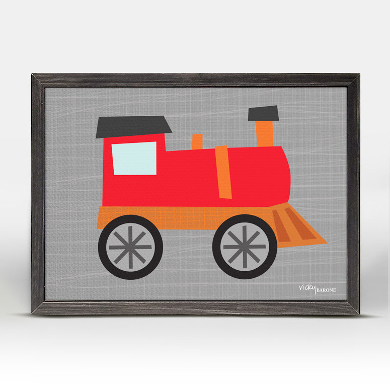 Ways to Wheel - Little Train Mini Framed Canvas - GreenBox Art