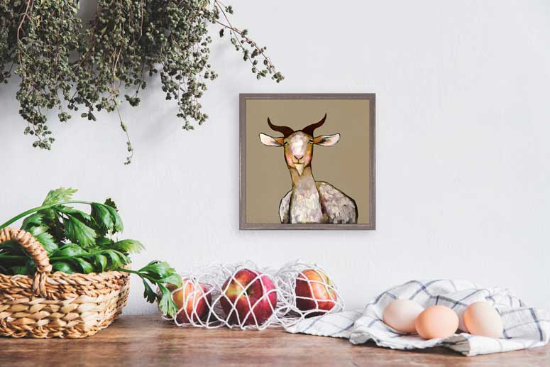 Goat Mini Framed Canvas - GreenBox Art