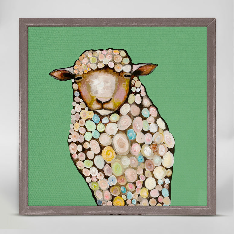 Sheep Mini Framed Canvas - GreenBox Art