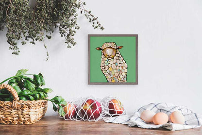 Sheep Mini Framed Canvas - GreenBox Art