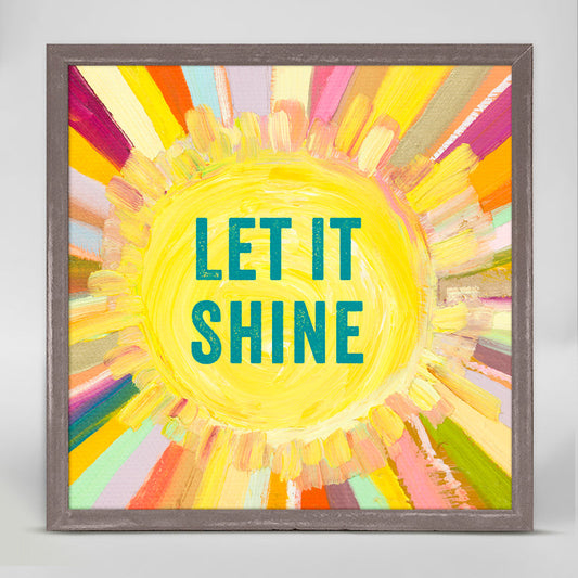 Let It Shine Mini Framed Canvas - GreenBox Art