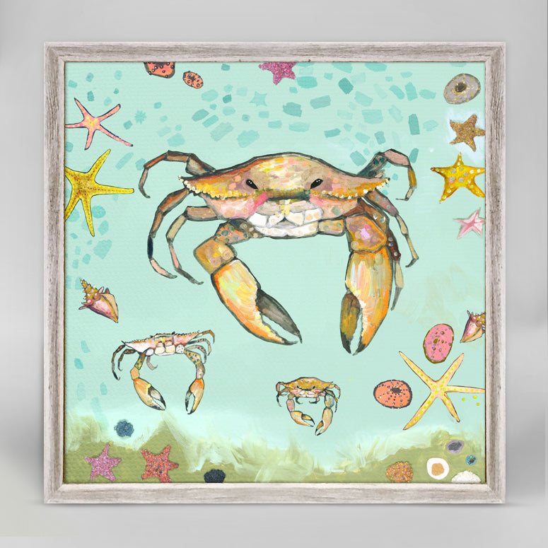 Crabs Trio Mini Framed Canvas