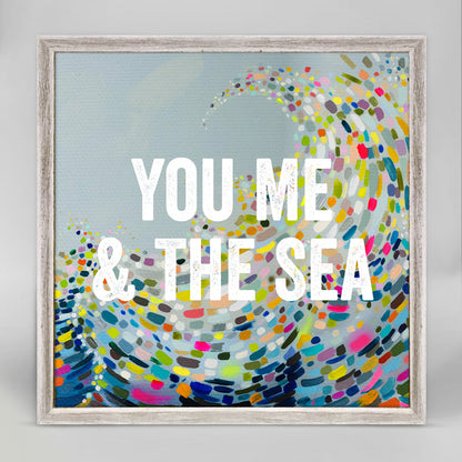 You Me & The Sea Mini Framed Canvas