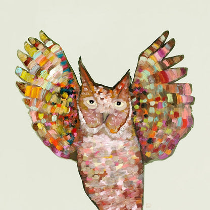 Owl Hooray Canvas Wall Art - GreenBox Art