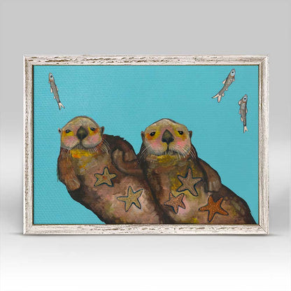 Holding Hands Mini Framed Canvas