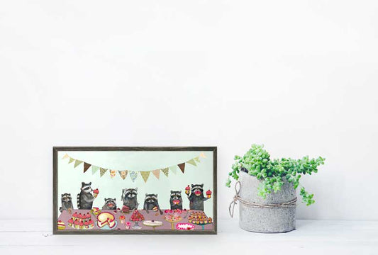 Cupcake Party Mini Framed Canvas
