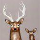 Frosted Buck and Baby Canvas Wall Art