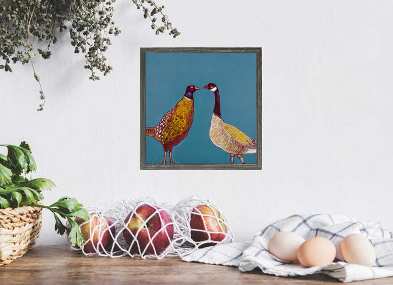 Pheasant & Goose Mini Framed Canvas - GreenBox Art
