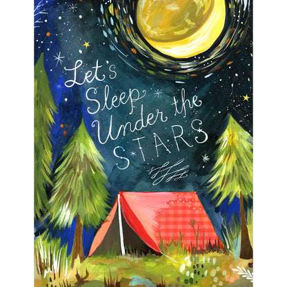 Let's Sleep Under the Stars Canvas Wall Art