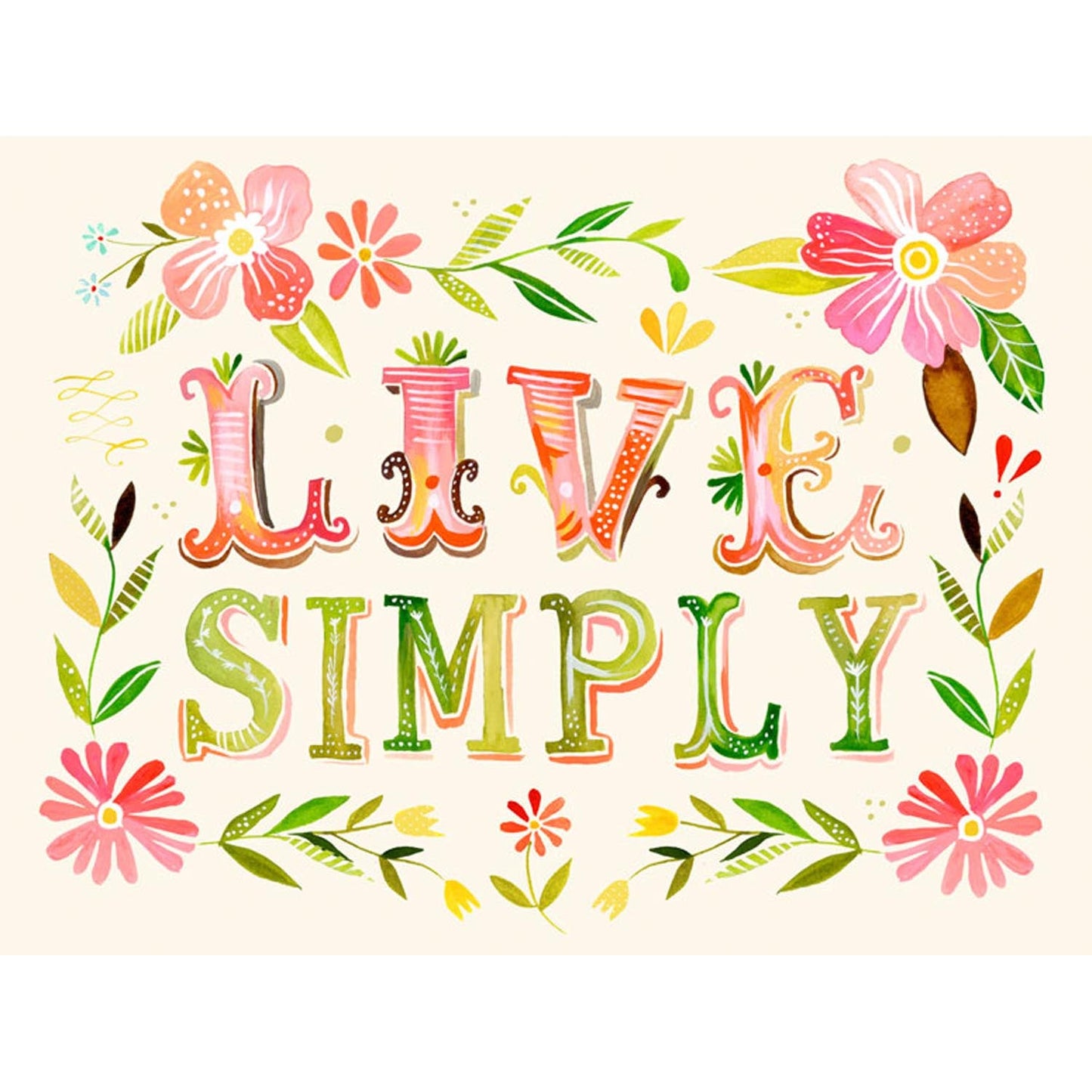 Live Simply Canvas Wall Art