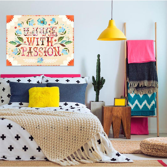 Live with Passion Canvas Wall Art