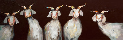 5 Goats Canvas Wall Art