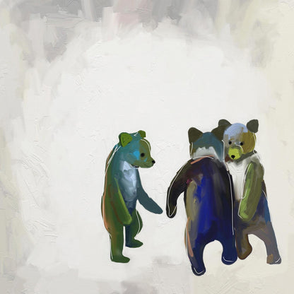 Little Dancing Bears Canvas Wall Art