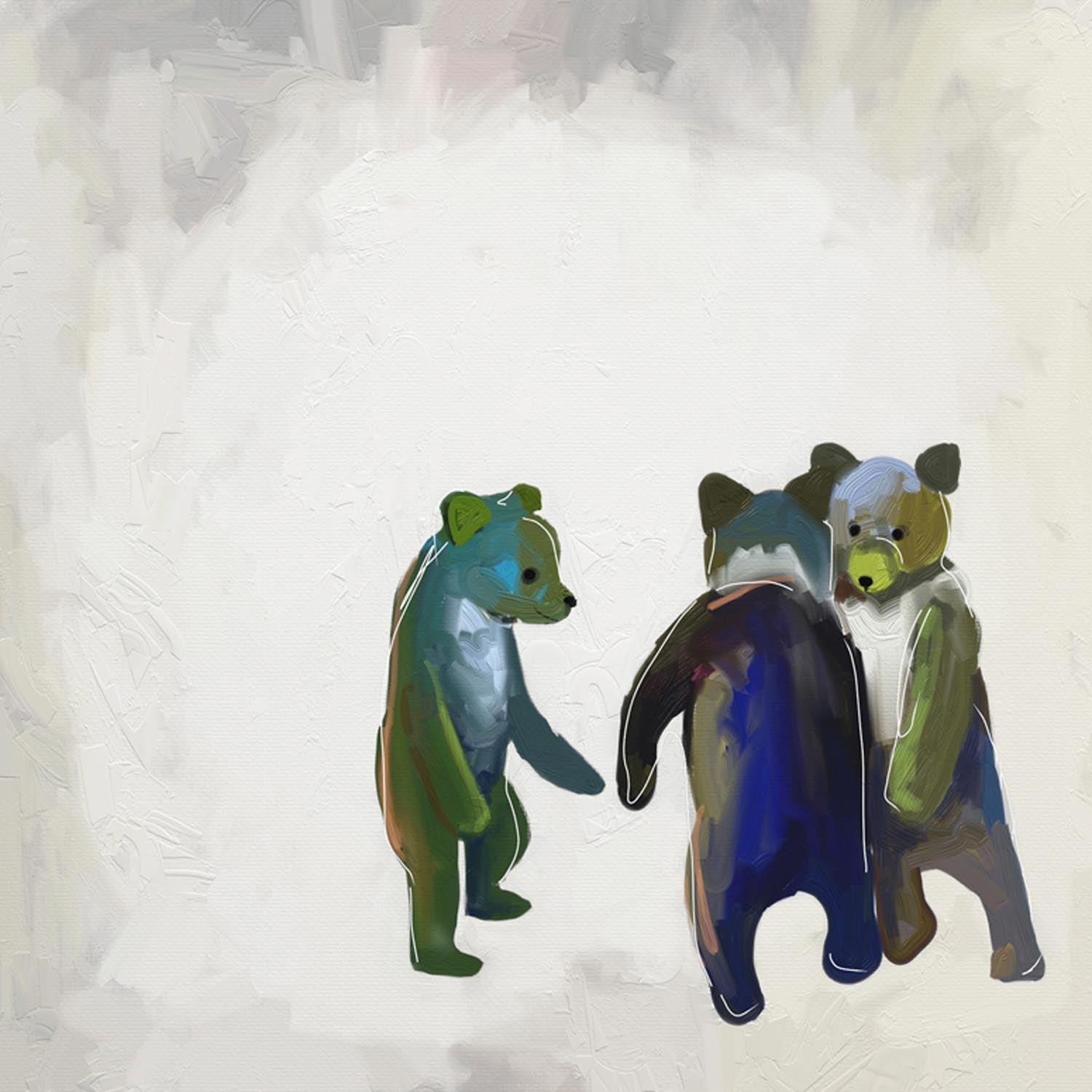 Little Dancing Bears Canvas Wall Art - GreenBox Art