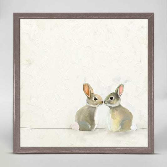 Baby Bunnies Mini Framed Canvas