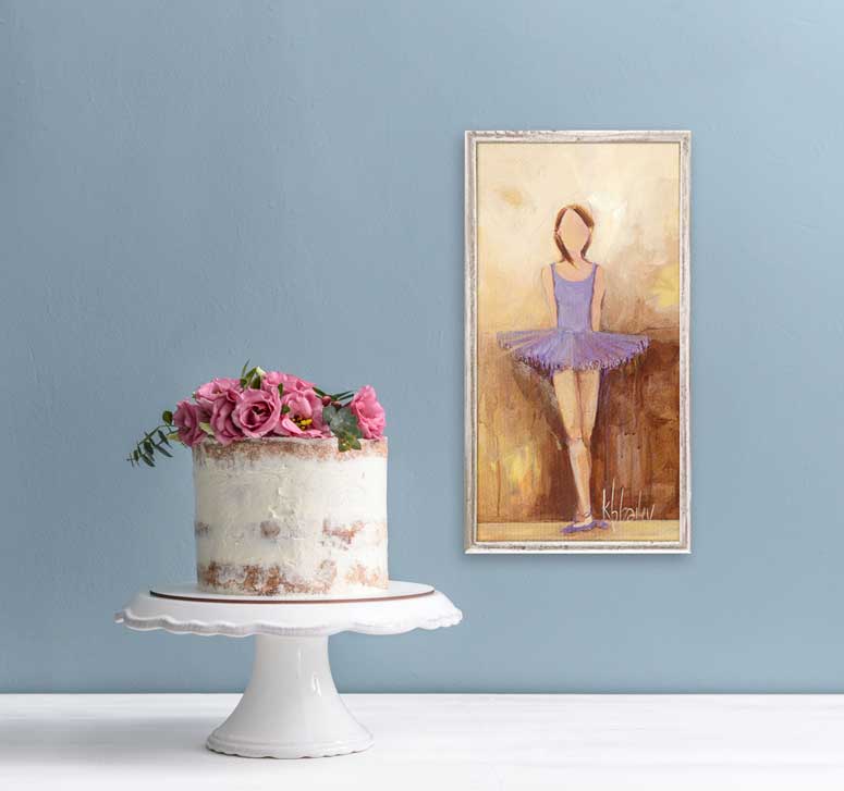 Belle of the Ballet - Purple Mini Framed Canvas