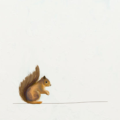 Little Brown Squirrel Canvas Wall Art
