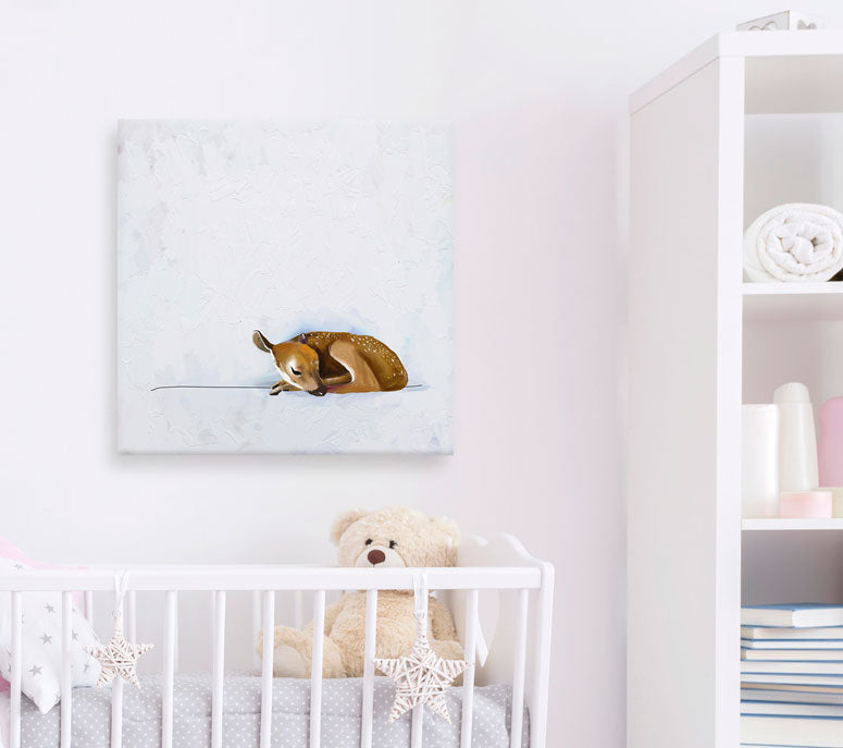 Baby Fawn Canvas Wall Art