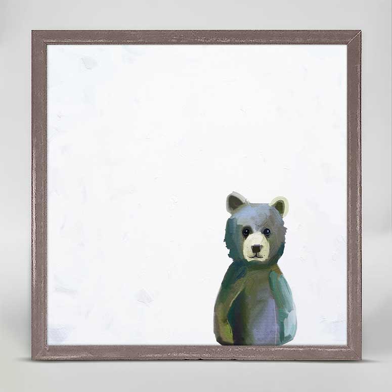 Baby Bear Standing Mini Framed Canvas