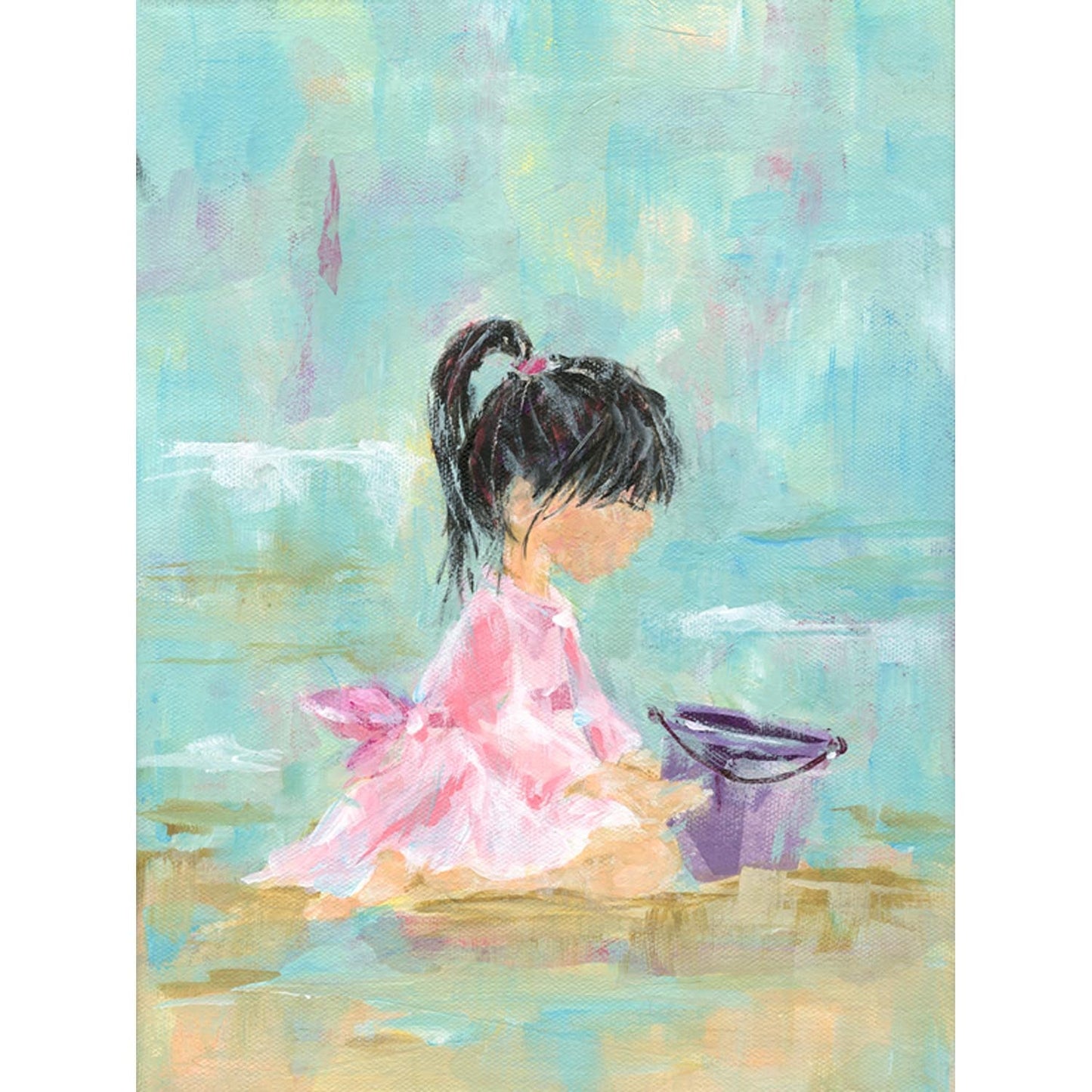 Summertime Girl 4 Canvas Wall Art - GreenBox Art