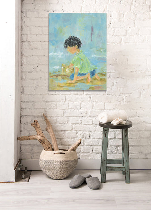 Summertime Boy 4 Canvas Wall Art - GreenBox Art