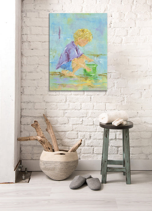 Summertime Boy 2 Canvas Wall Art - GreenBox Art