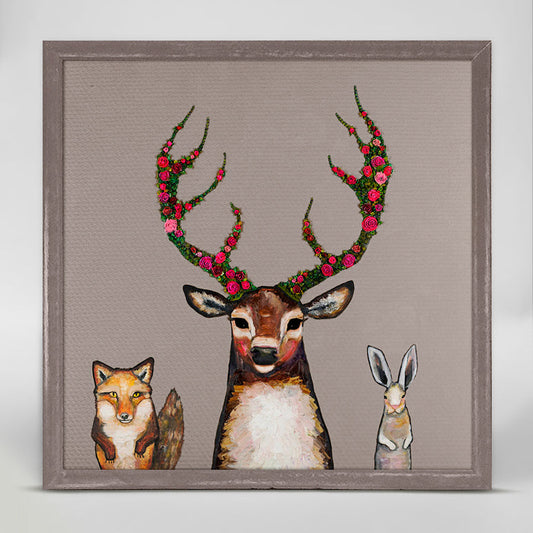 Fox, Buck & Hare Mini Framed Canvas - GreenBox Art