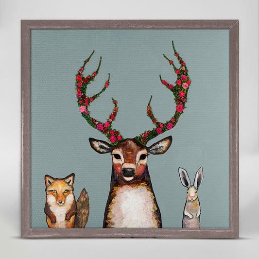 Fox, Buck & Hare - Palladian Blue Mini Framed Canvas - GreenBox Art