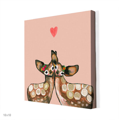 Fawn Love Canvas Wall Art