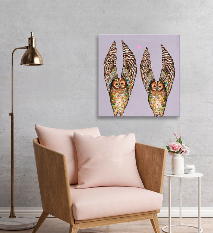 Owl Love Canvas Wall Art - GreenBox Art