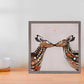 Deer Love - Heart Neutral Mini Framed Canvas
