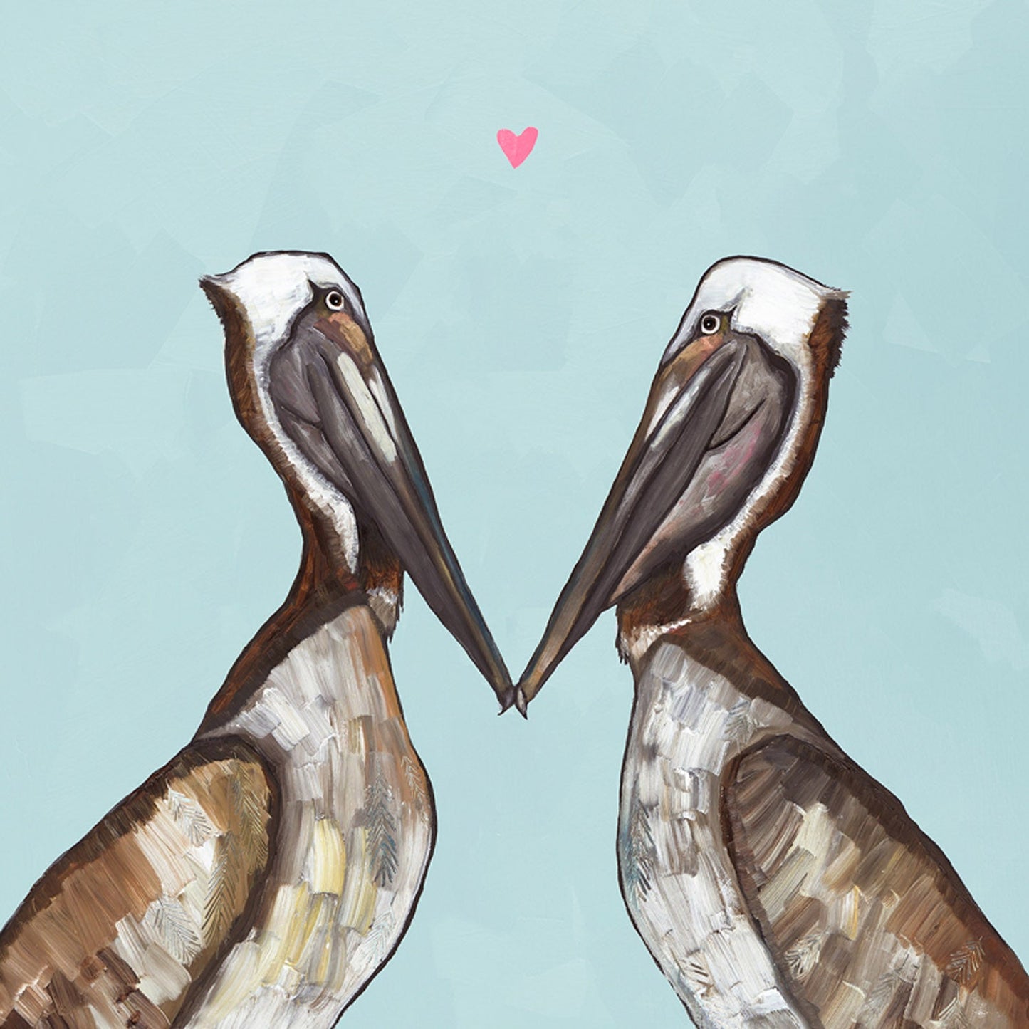 Pelican Love Canvas Wall Art