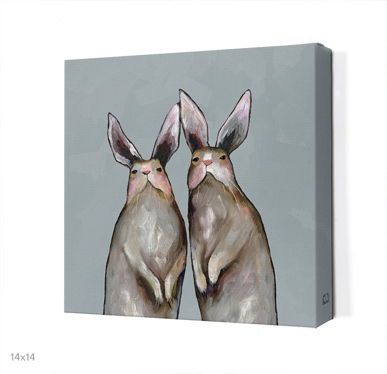 Rabbit Duo Canvas Wall Art