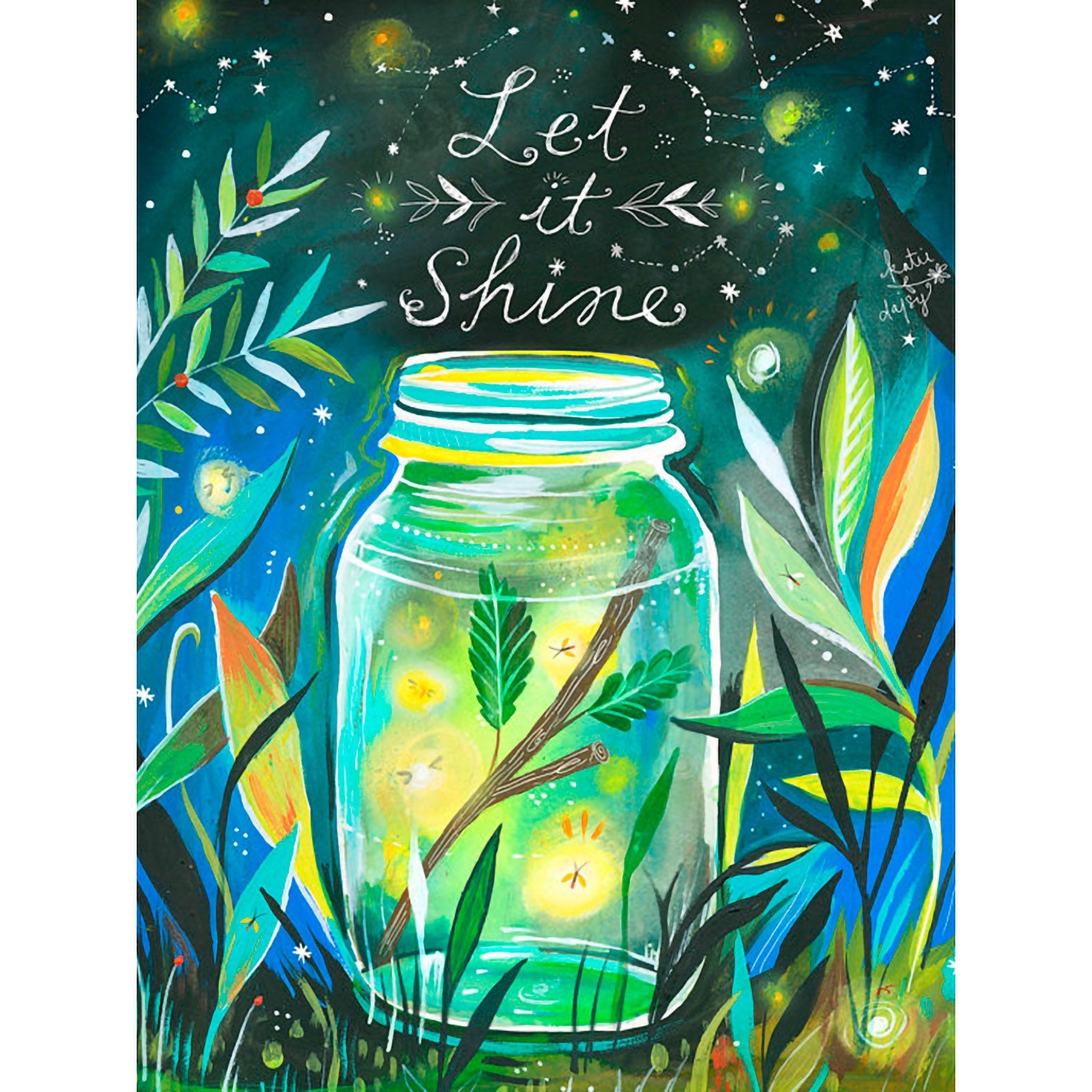 Let it Shine - Jar Canvas Wall Art - GreenBox Art