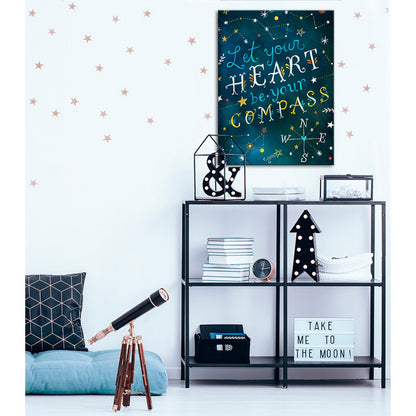 Let Your Heart Be Your Compass Canvas Wall Art - GreenBox Art