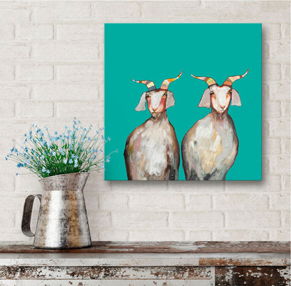 Pair Of Goats Canvas Wall Art