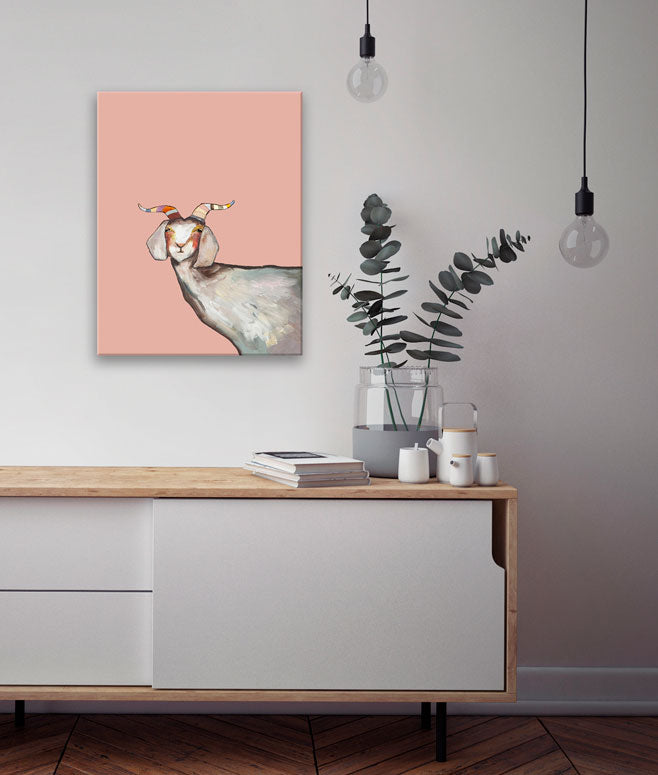 One Goat Canvas Wall Art - GreenBox Art