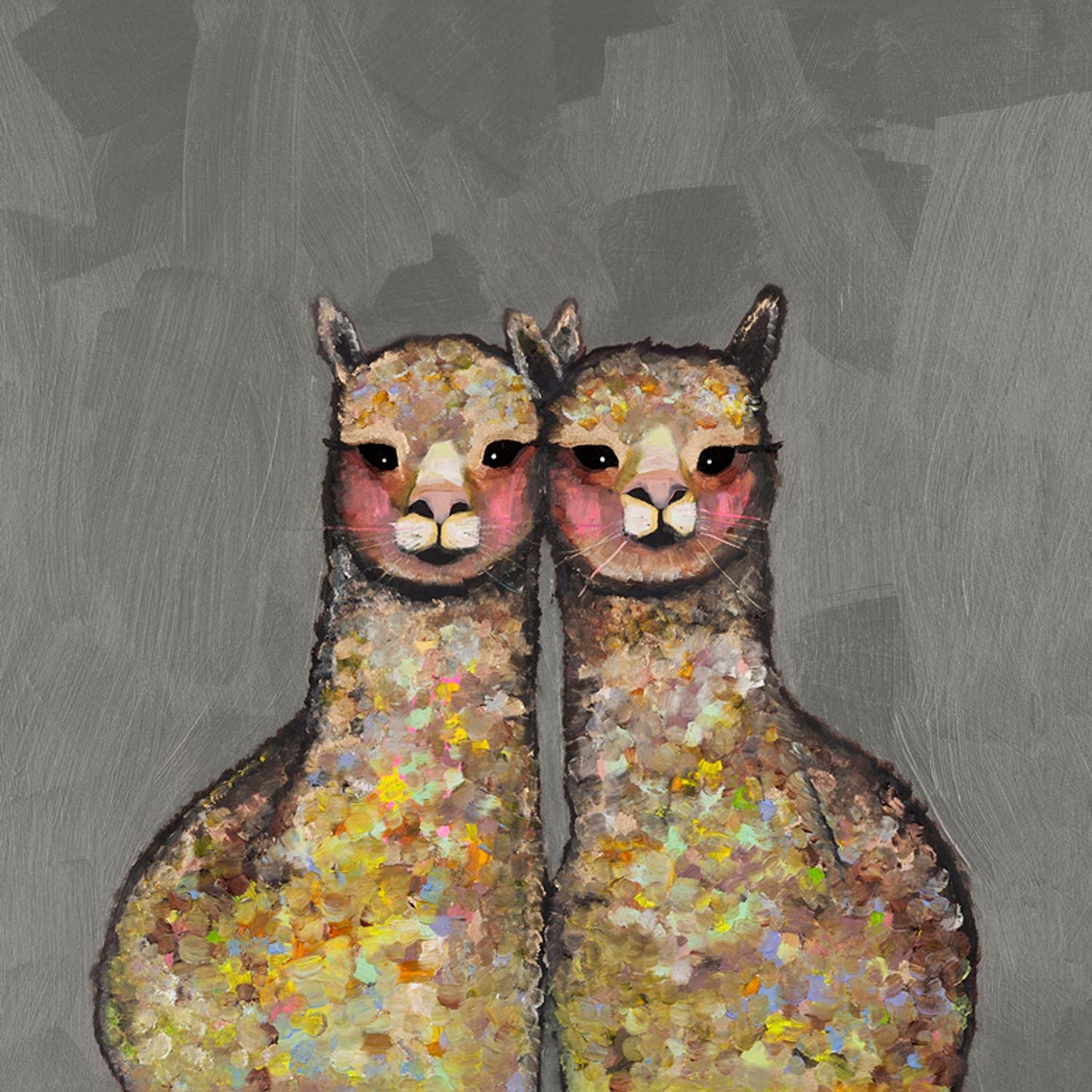 Alpaca Duo Canvas Wall Art