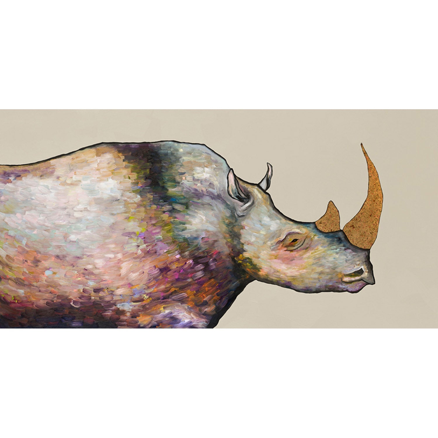 Giant Rhinoceros Canvas Wall Art - GreenBox Art